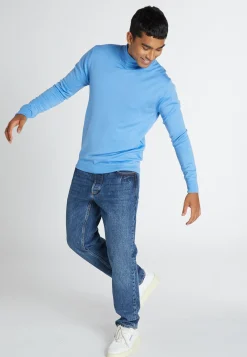 Montagut Turtleneck sweater with logo in merino wool - Enzo