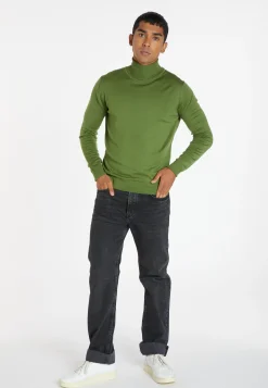 Montagut Turtleneck sweater with logo in merino wool - Enzo
