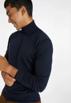 Montagut Turtleneck sweater with logo in merino wool - Enzo