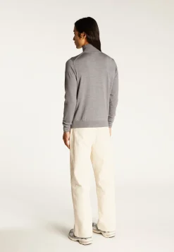 Montagut Turtleneck sweater with logo in merino wool - Enzo