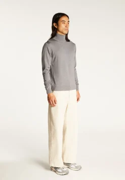 Montagut Turtleneck sweater with logo in merino wool - Enzo