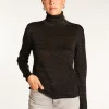 Montagut Turtleneck T-shirt in bamboo cashmere lurex fiber - Aéris Lux