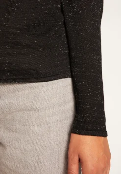 Montagut Turtleneck T-shirt in bamboo cashmere lurex fiber - Aéris Lux