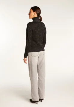 Montagut Turtleneck T-shirt in bamboo cashmere lurex fiber - Aéris Lux