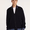 Montagut Two-tone buttoned wool cardigan - Loveo