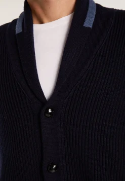 Montagut Two-tone buttoned wool cardigan - Loveo