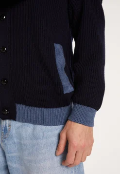 Montagut Two-tone buttoned wool cardigan - Loveo