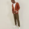 Montagut Two-tone cardigan in large cotton - Pierra