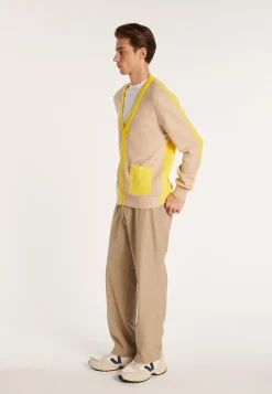 Montagut Two-tone cardigan in large cotton - Pierra