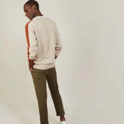 Montagut Two-tone cardigan in large cotton - Pierra