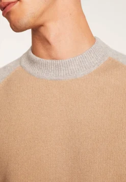 Montagut Two-tone cashmere sweater with raglan sleeves - Amalfi