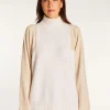Montagut Two-tone high neck cashmere sweater - Roxane bis