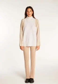 Montagut Two-tone high neck cashmere sweater - Roxane bis