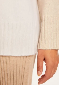 Montagut Two-tone high neck cashmere sweater - Roxane bis