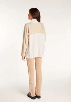 Montagut Two-tone high neck cashmere sweater - Roxane bis