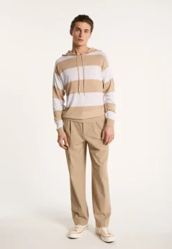 Montagut Two-tone hoodie in slub linen - Philip