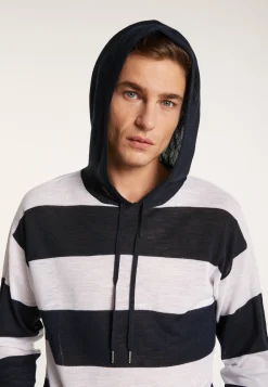 Montagut Two-tone hoodie in slub linen - Philip