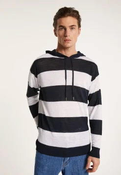 Montagut Two-tone hoodie in slub linen - Philip