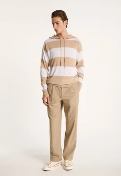 Montagut Two-tone hoodie in slub linen - Philip