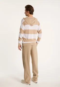 Montagut Two-tone hoodie in slub linen - Philip
