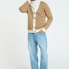 Montagut Two-tone merino wool cardigan - Silence