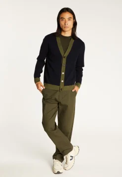 Montagut Two-tone merino wool cardigan - Silence