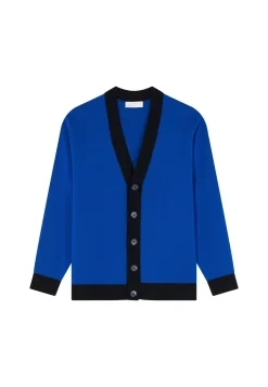 Montagut Two-tone merino wool cardigan - Silence
