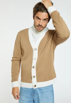 Montagut Two-tone merino wool cardigan - Silence