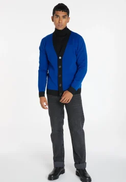 Montagut Two-tone merino wool cardigan - Silence