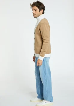 Montagut Two-tone merino wool cardigan - Silence