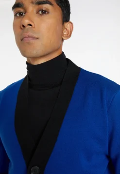 Montagut Two-tone merino wool cardigan - Silence
