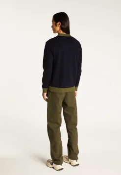 Montagut Two-tone merino wool cardigan - Silence