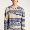 Montagut Two-tone merino wool crewneck sweater - Toledo