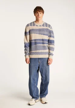 Montagut Two-tone merino wool crewneck sweater - Toledo
