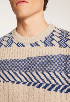 Montagut Two-tone merino wool crewneck sweater - Toledo