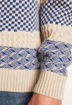 Montagut Two-tone merino wool crewneck sweater - Toledo