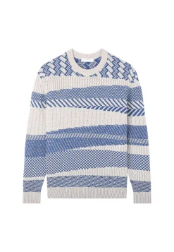 Montagut Two-tone merino wool crewneck sweater - Toledo