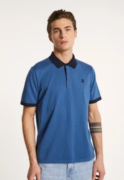 Montagut Two-tone organic cotton polo shirt - Ignacio