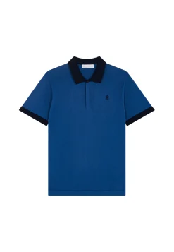 Montagut Two-tone organic cotton polo shirt - Ignacio