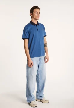 Montagut Two-tone organic cotton polo shirt - Ignacio