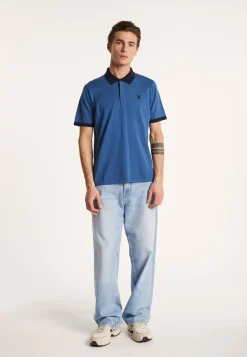 Montagut Two-tone organic cotton polo shirt - Ignacio