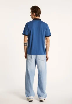 Montagut Two-tone organic cotton polo shirt - Ignacio