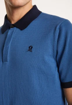 Montagut Two-tone organic cotton polo shirt - Ignacio