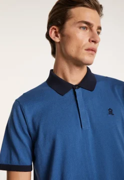 Montagut Two-tone organic cotton polo shirt - Ignacio