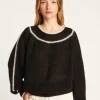 Montagut Two-tone round neck sweater in mohair - Renée