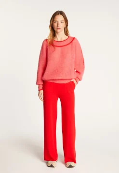 Montagut Two-tone round neck sweater in mohair - Renée