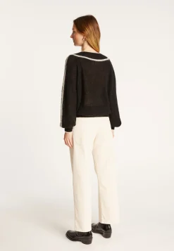 Montagut Two-tone round neck sweater in mohair - Renée