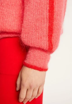 Montagut Two-tone round neck sweater in mohair - Renée