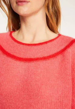Montagut Two-tone round neck sweater in mohair - Renée