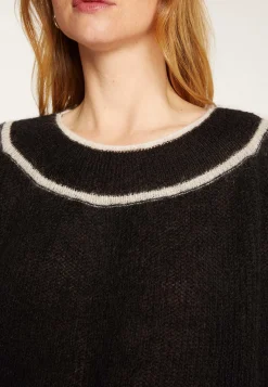 Montagut Two-tone round neck sweater in mohair - Renée